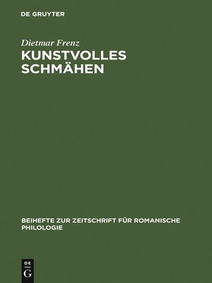 cover image of Kunstvolles Schmähen
